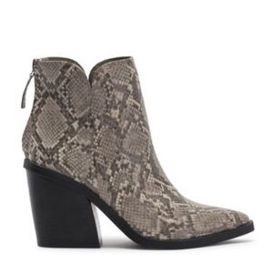Snake Faux Leather Ankle Boot Booties